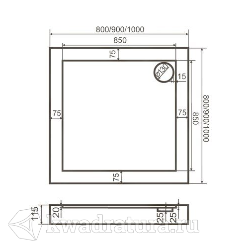 Поддон для душа Bas Форум 90x90 – купить по цене 15 руб. в интернет-магазине диваны-диванчики.рф