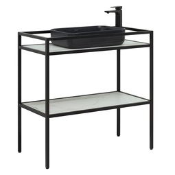 Консоль с раковиной Allen Brau Либерти 90 черный браш