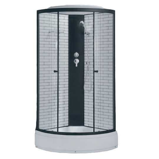 Душевая кабина Aquarius ЕСО-32 white 100x100x215 белый кирпич