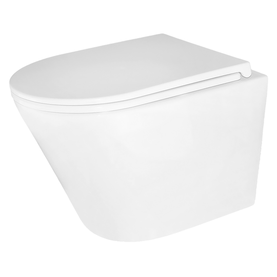 Унитаз подвесной безободковый Azario Teramo AZ-0053 сиденье микролифт