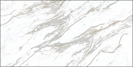 Керамогранит Casaticeramica Carving Polished Gold GS Argentina White Golden Carving 60x120 см полированный с золотым карвингом