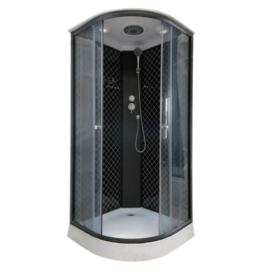 Душевая кабина Дана 21С 90x90x215 черный ромб