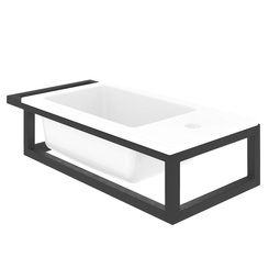 Консоль с раковиной Diwo Элиста 60 черный муар