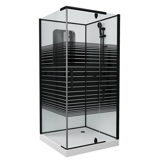 Душевая кабина Grossman GR270QL/R 100x100x205 без крыши стекло с рисунком