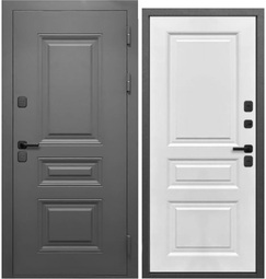 Входная дверь Феррони Luxor Termo Классика Муар 7024/Сатин белый