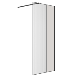 Душевая перегородка Niagara Nova NG-481-90FBlack 90x200 стекло рифленое/тонированное