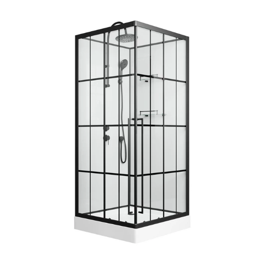 Душевая кабина Niagara Standart ST100/15QL/R/KL/BKT 100х100х225 черный профиль без крыши
