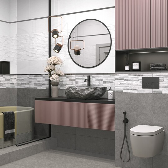 Плитка Alma Ceramica Дискавер серая