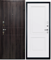Входная дверь Промет Градо Орех темный/Антрацит/Белый