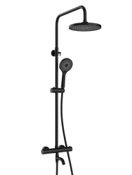 Душевая система Stworki Готланд S13170BK с термостатом черная матовая