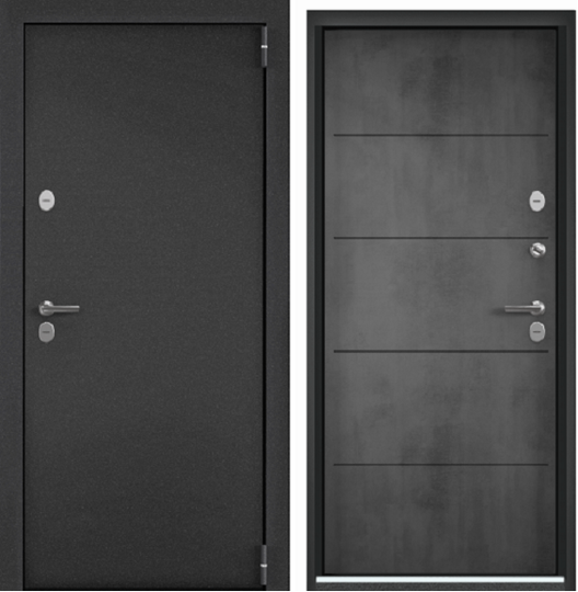 Дверь входная стальная Торэкс Arctic LT Темно-серый букле графит/ПВХ Бетон темный АLТ-28