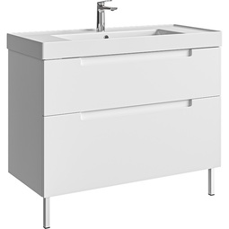 Тумба с раковиной Aqwella Ванкувер 101 белая напольная
