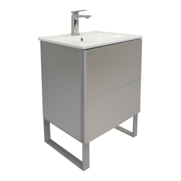 Тумба с раковиной Comforty Бильбао 60 серый шелк
