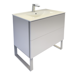 Тумба с раковиной Comforty Бильбао 80 серый шелк