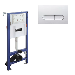 Инсталляция Veconi Frame V600 с кнопкой Flush V3 хром глянец