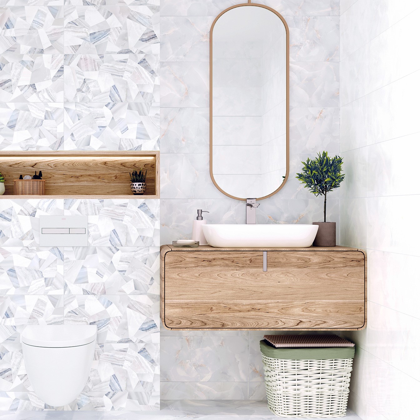 Плитка Alma Ceramica Bergamo серая